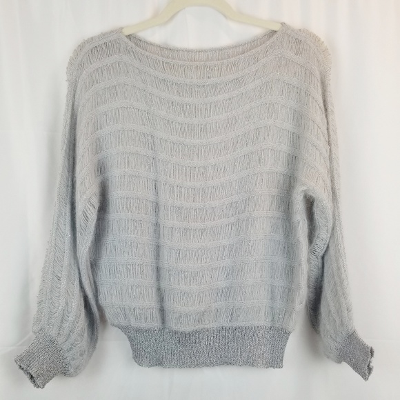 French Rags Tops - French Rags | Light Gray Boat Neck Long Sleeve Top